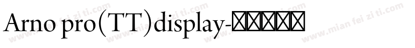 Arno pro(TT)display字体转换